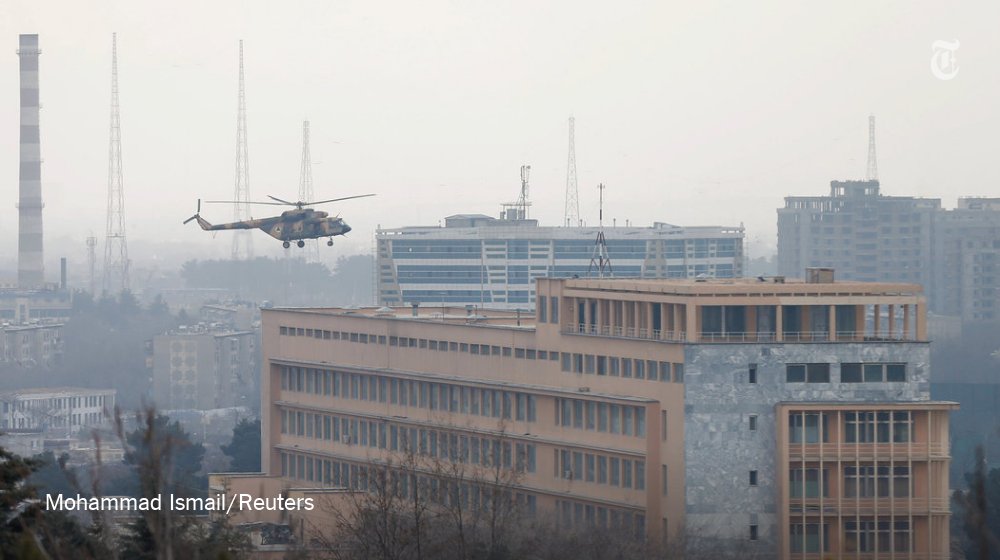 nytimes's tweet photo. "Gunmen were firing at doctors, visitors and patients," said a witness of the Kabul hospital attack. Video: https://t.co/2AJi1zSkq5 https://t.co/DCfHhFbmkL