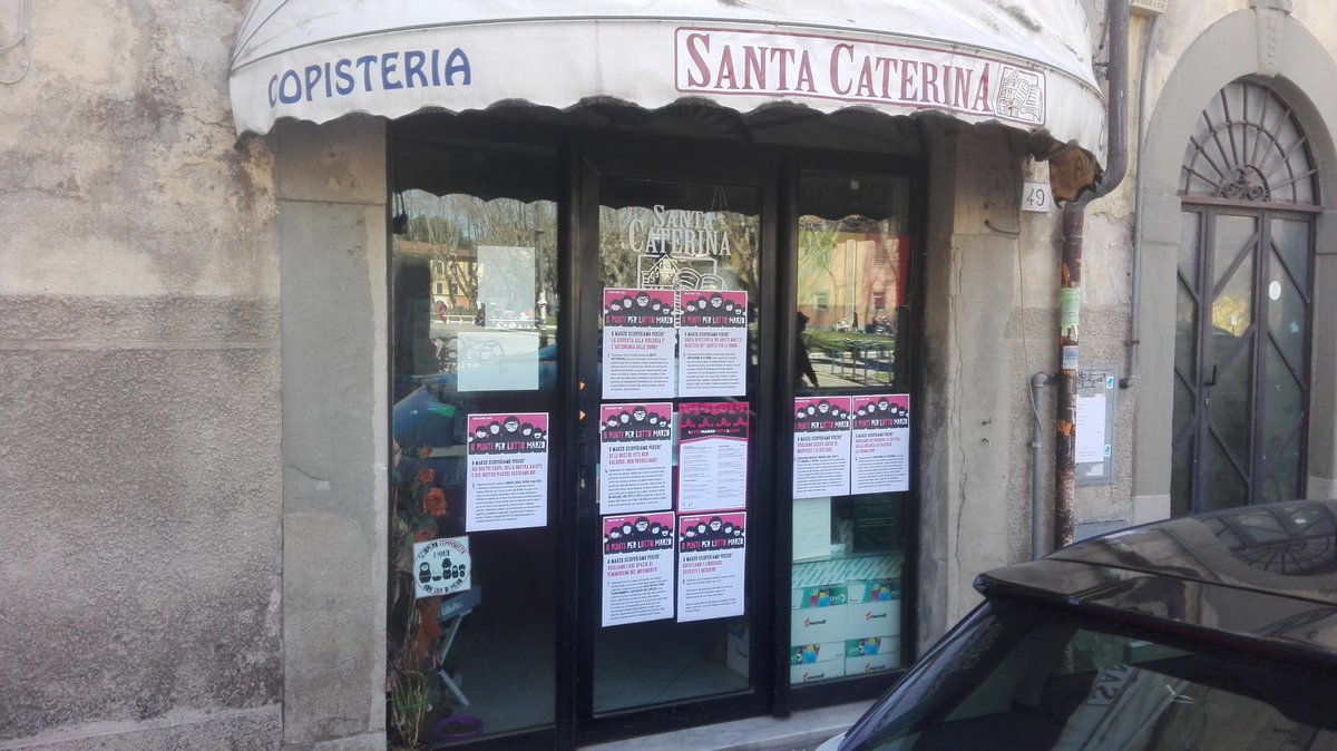 Oggi è #LottoMarzo a #Pisa picchetti, negozi chiusi, azioni in piazza e sanzionamenti..poi corteo e festa, la città si ferma #feminiSTRIKE