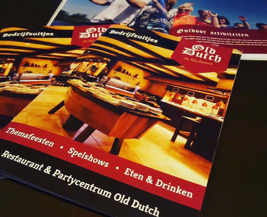 Onderweg met de bedrijfsfeestbrochures! Kunnen jullie nog wel een personeelsfeestje gebruiken? Laat het ons weten! 😀