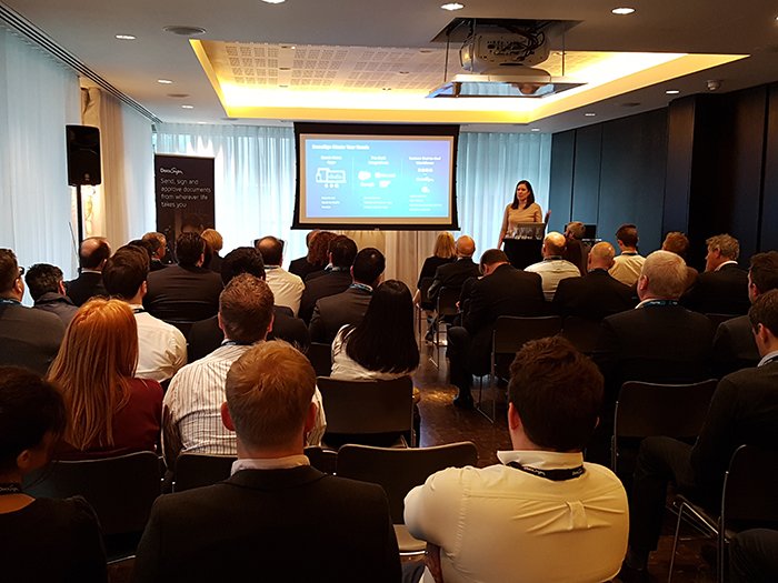 Docusign's tweet photo. What a great #DiscoveringDocuSign &amp; networking in the secret garden. Thanks again to @AIBIreland and @InsideSales for sharing their stories! https://t.co/yfEi8m0wzv