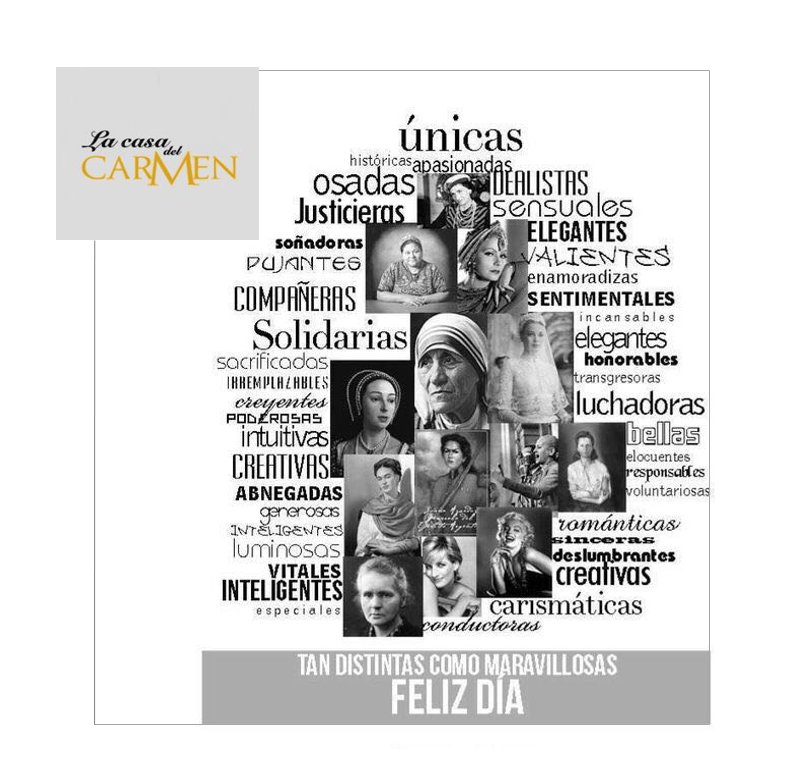 _casadelcarmen's tweet photo. Así son las mujeres, ¡y faltan calificativos! En La Casa del Carmen nos unimos al Día Internacional de la Mujer https://t.co/TkW1T3A1hI