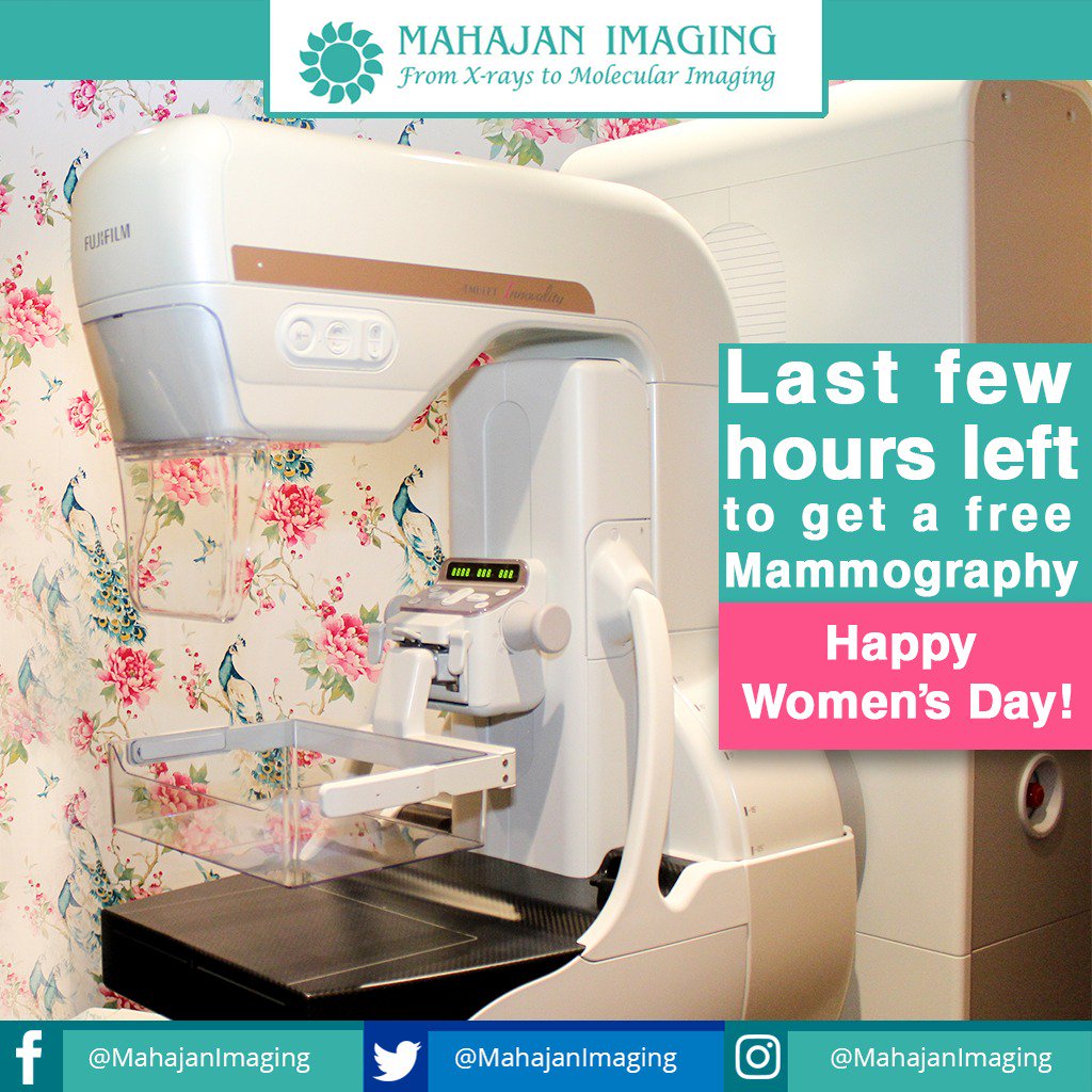 #Mammography helps in detecting breast cancer, free examination today on the eve of #womensday at #MahajanImaging #Gurugram