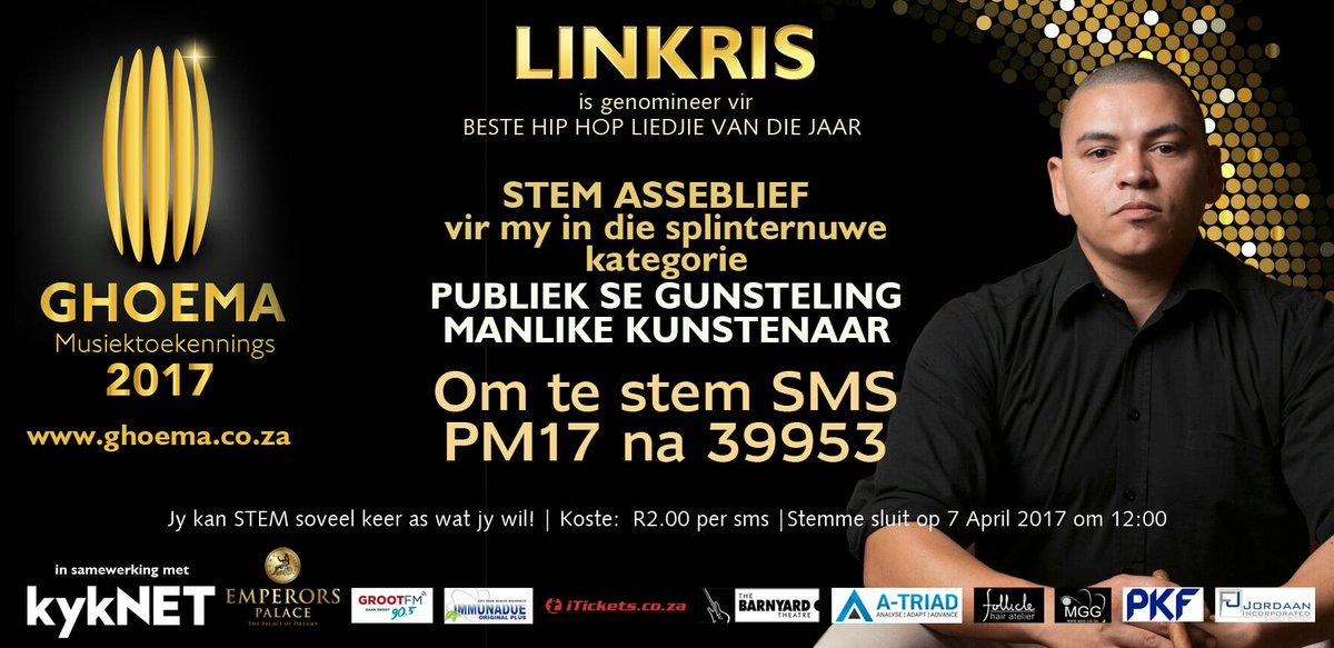 Metalloid_Lab's tweet photo. Congrats to @LinkrisDGenius &amp; @KatalisP for their #Ghoema nomination #GameChangeGazi
Check pic for voting details. https://t.co/kQWldJyorH