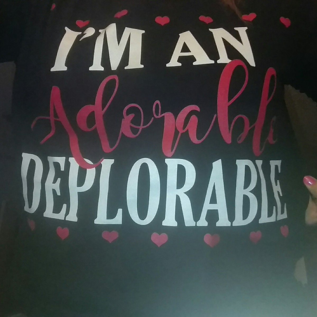 MichelleRenae67's tweet photo. I'm one of Trump's Adorable Deplorables. Here to support our President @realDonaldTrump . https://t.co/JMlo3gceKw