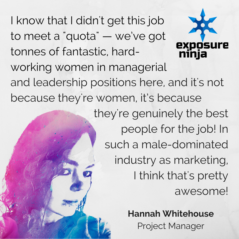 ExposureNinja's tweet image. .@hannahwninja has risen through the EN ranks at breakneck speed &amp;gt;&amp;gt;&amp;gt; she's passionate, adaptable + ambitious #SheMeansBusiness #IWD2017 #IWD