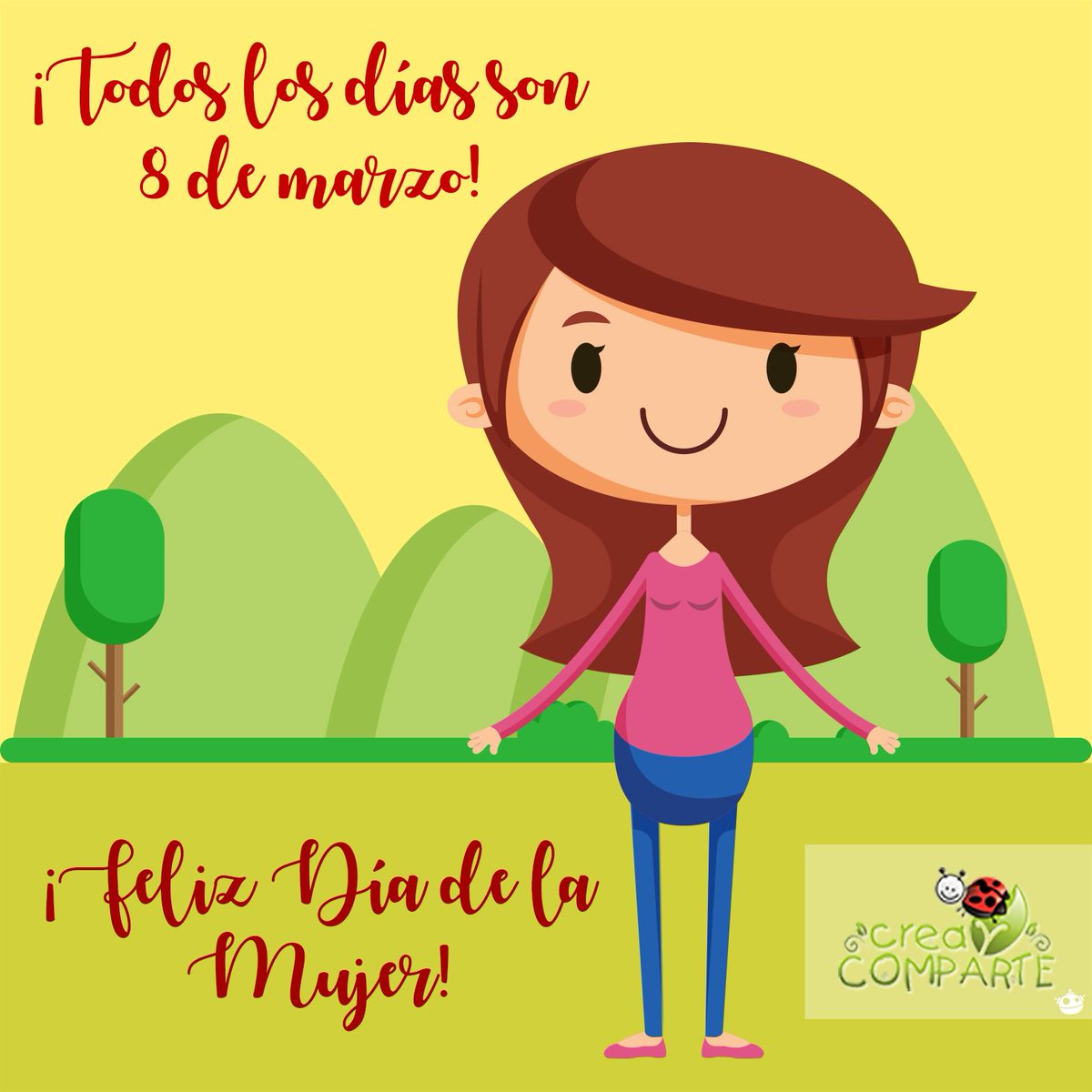 CreayComparte's tweet photo. El Día Internacional de la Mujer conmemora la presencia, trabajo y rol de la mujer alrededor del mundo. ¡Feliz día mujer! #díadelamujer https://t.co/ilyFGpYMIU