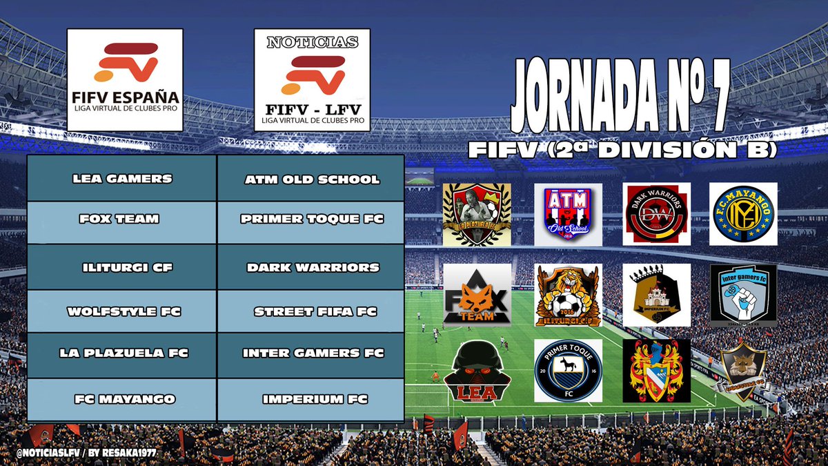 Estos son los encuentros de la 2ª División B de @FifvEspana correspondientes a la Jornada Nº7