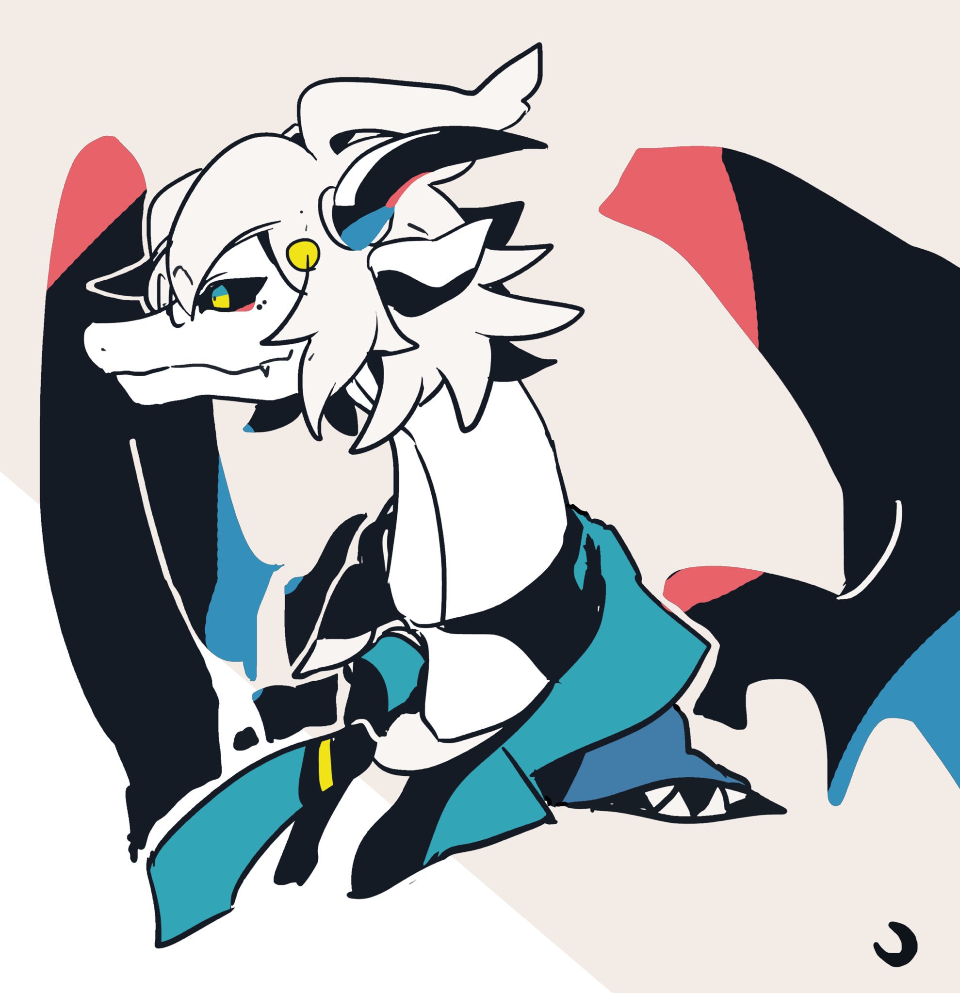 月森水貴 Mizuki Tsukimori A Twitter 前にらくがきしたノカミノドラゴンの横顔 Museca 七銀ノカミ