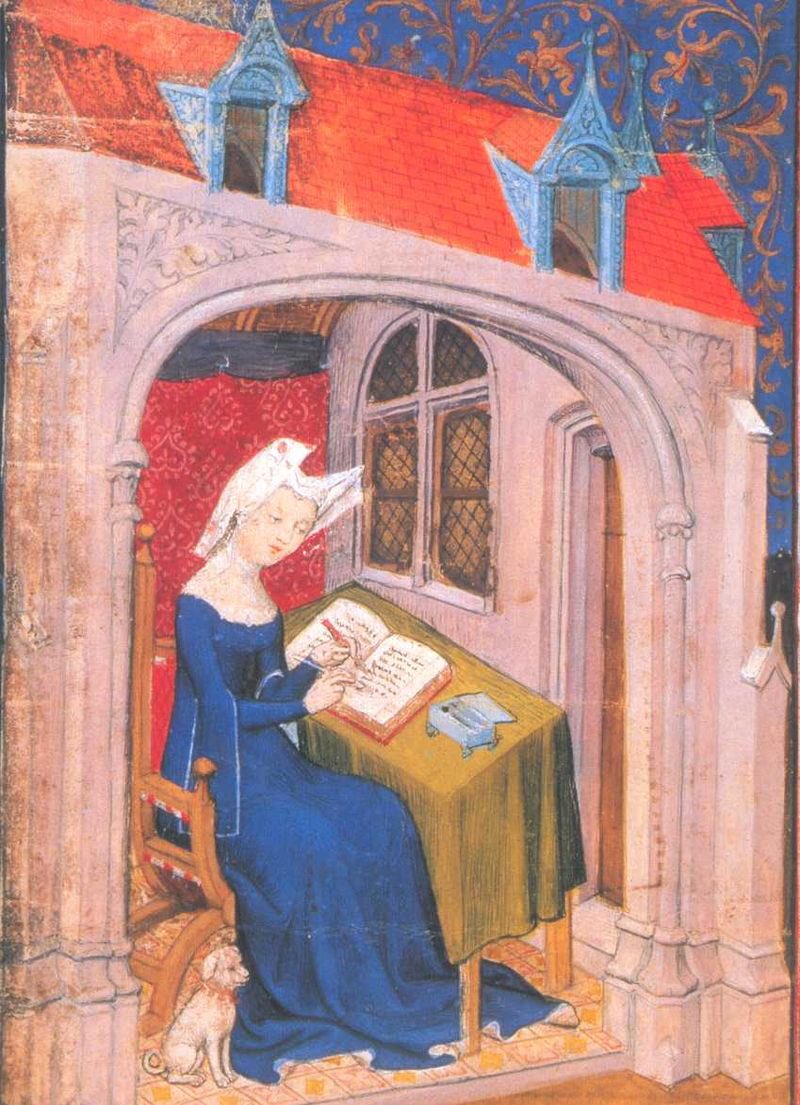 ArtHistoryandco's tweet photo. #JourneeDeLaFemme Hommage à Christine de Pizan, femme moderne des 13e et 14e siècles, 1ère femme française à vivre de sa plume! https://t.co/lErWd81lWZ