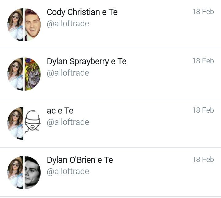 alloftrade's tweet photo. TRADE THESE DMS AND MORE FOR FFS.
TWEET ME
I NEED RTS
TRADE FREE FOLLOWS https://t.co/BMWgwcFqga