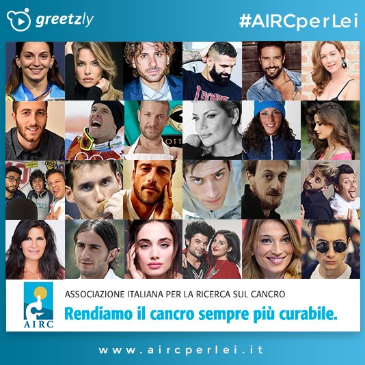 Oggi #8marzo, parte #AIRCperlei: su <a href="/Greetzly/">Greetzly</a> tu fai una donazione, il tuo idolo un video per te! ♀️ 🔬 Suhttps://www.greetzly.com/AIRCperLei