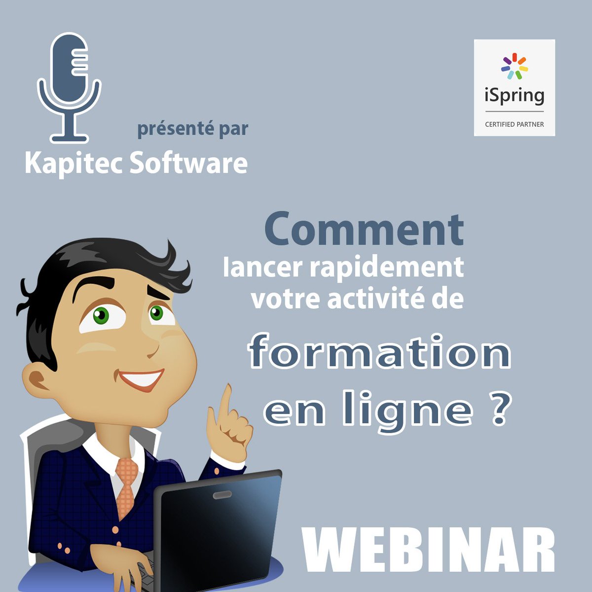 ispring_fr's tweet photo. #webinar gratuit #iSpring Learn #LMS - 9 mars 2017 à 14h30 (GRATUIT) 
Inscription : https://t.co/OEANy8O0tH
#elearning  #lms https://t.co/LEYDsMZ9Vi