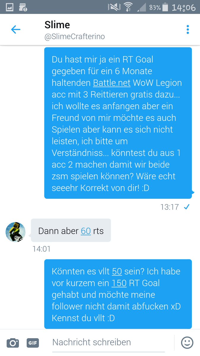 Ibrahim69Sunny's tweet photo. 60 RTs für 2 WoW Legion Accounts von @SlimeCrafterino c: PLS RT leute, tut mir echt Leid falls ich damit nerveaber brauche die Accs, push c: https://t.co/rMp6rALINY