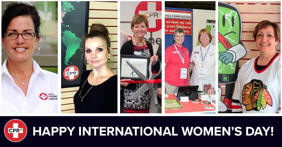 CPRCorporate's tweet photo. Happy #InternationalWomensDay to all of the fantastic women that are a part of the CPR Cell Phone Repair network. Today we celebrate you! https://t.co/ZViTb7KAIT