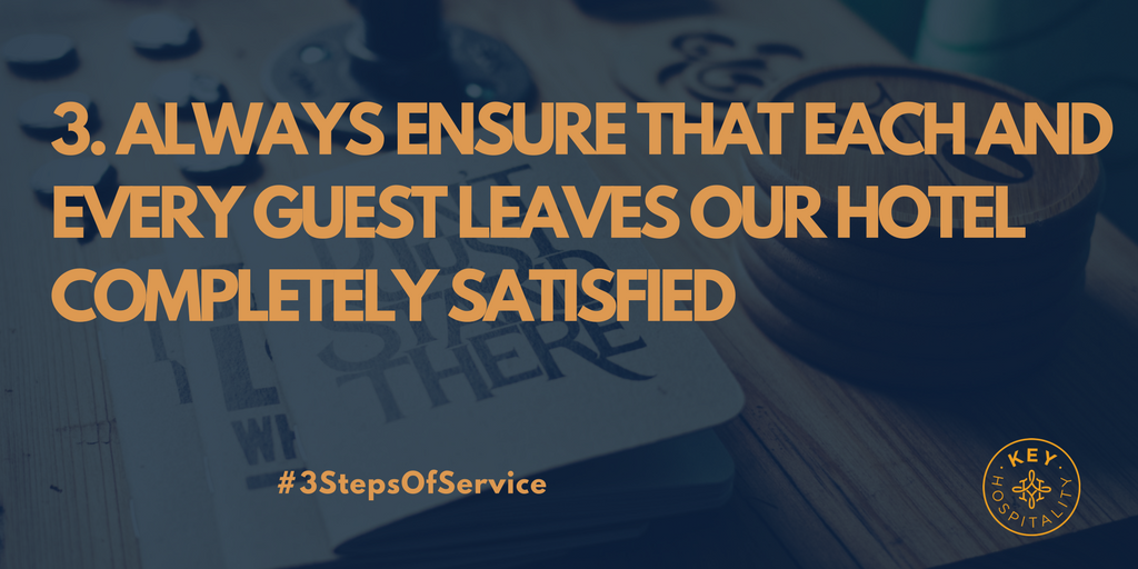 keyhospitality's tweet photo. The #3StepsOfService are key to providing exceptional guest service (pun intended!) https://t.co/nCdRV5yVYT