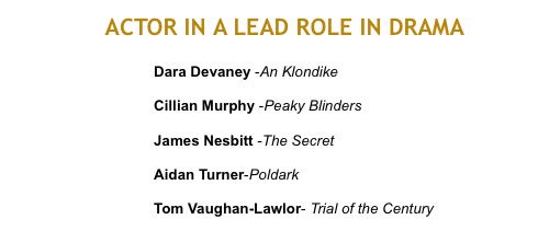 Jamie is missing from this🤔🙃 but if Cillian will win I forgive...🙏🏻
