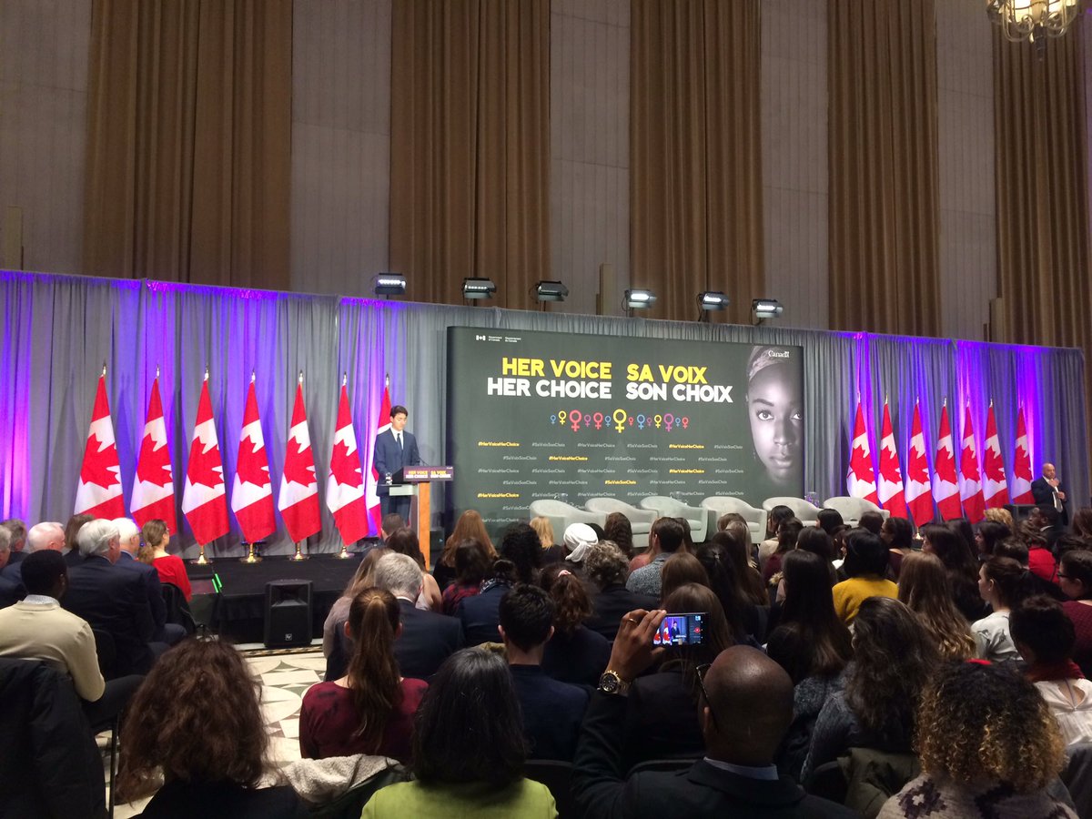 Canada's investing $650M over 3 years for sexual and reproductive health and rights for women and girls. #SRHR #IWD2017 #HerVoiceHerChoice