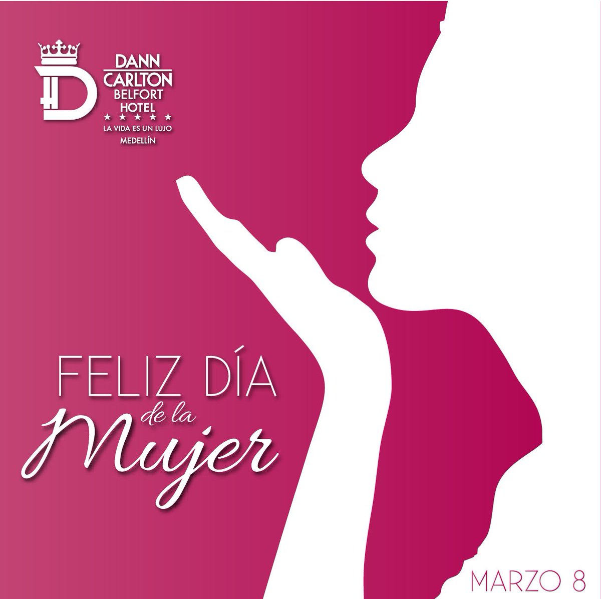 #FelizDíaDeLaMujer les deseamos a todas desde el Hotel Dann Carlton Belfort.