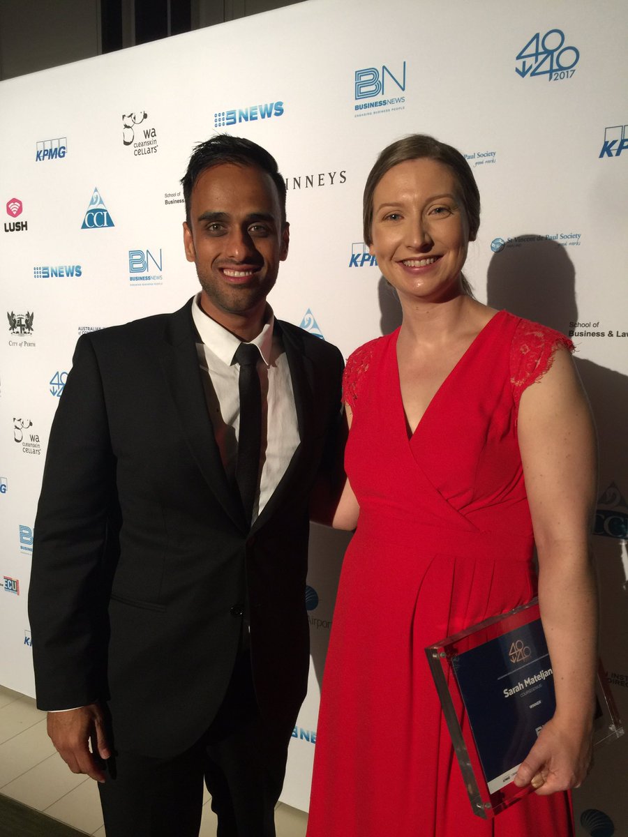 Congrats <a href="/CourseGenius/">CourseGenius</a> Sarah Mateljan on your <a href="/wabusinessnews/">Business News</a> #40under40 award #perth