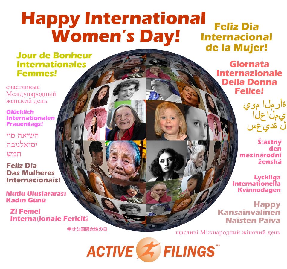 activefilings's tweet photo. Happy #InternationalWomensDay Feliz #DiaInternacionalDeLaMujer https://t.co/z8XWT2QCsF