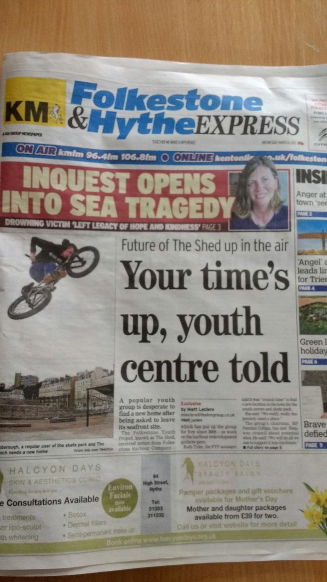 Great news! Our campaign to #savetheshed made the front page of the <a href="/FHExpress/">Folkestone & Hythe Express</a> and our petition's gone over 600! you.38degrees.org.uk/petitions/save…