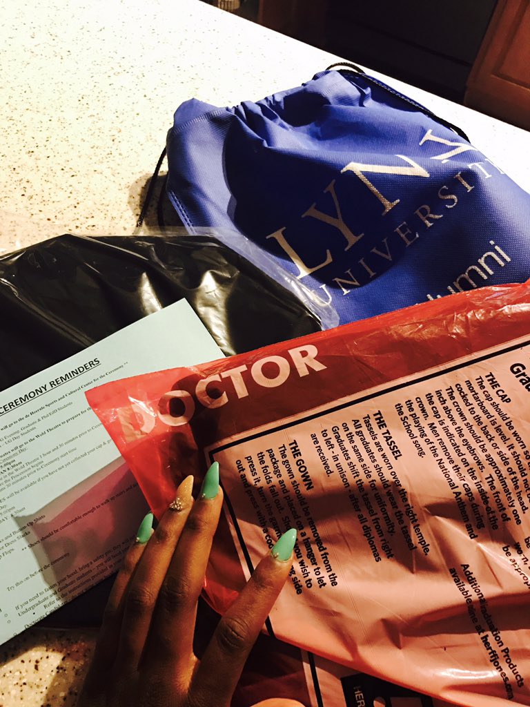 LeadingVictory's tweet photo. Picked up my cap &amp; gown @LynnUniversity #cohort6 https://t.co/rmWQXeRQkm