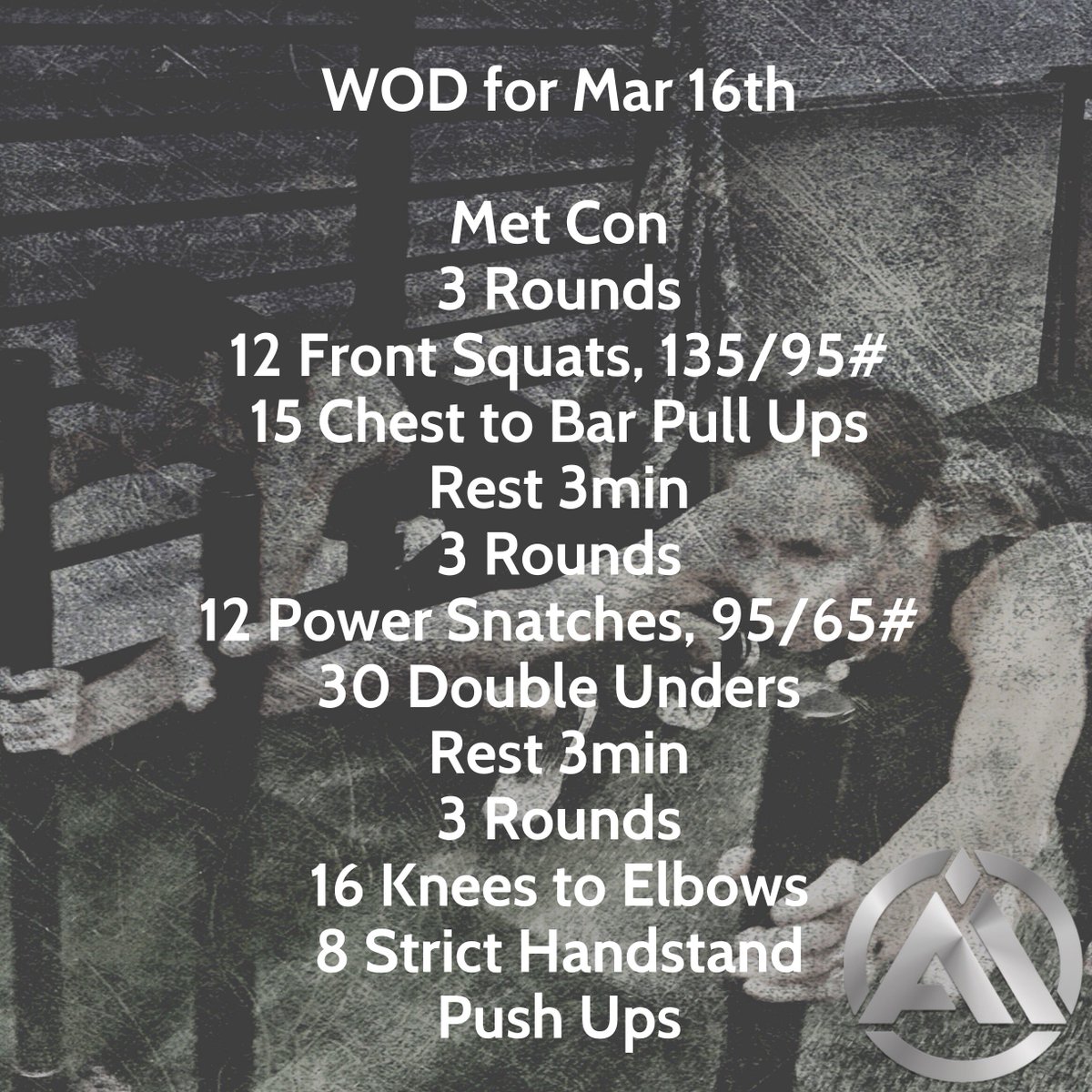 WOD for Mar 16th