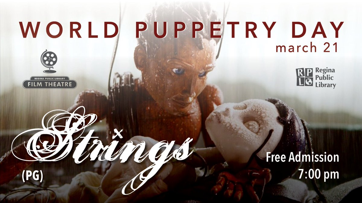 OfficialRPL's tweet photo. Celebrate World Puppetry Day MAR21: 7PM with a FREE SCREENING of "Strings" @RPLFilmTheatre. https://t.co/Zf0FtuTycP #IPUF https://t.co/nej7aIUy17