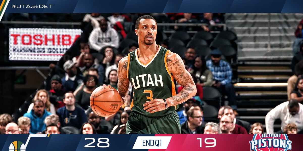 Firing on all cylinders 👊  #UTAatDET https://t.co/msK8sX8OG7