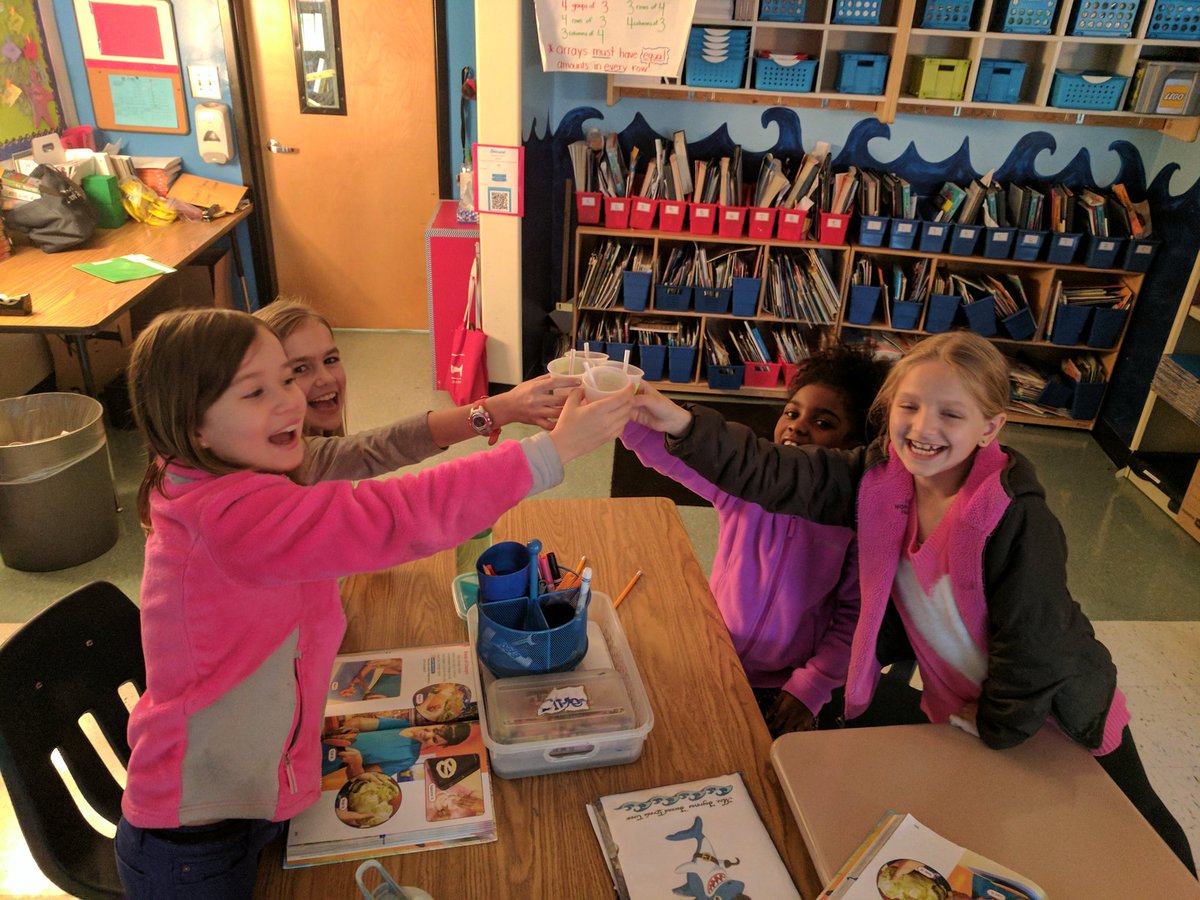 Cheers to science!  Solid matter dissolved in liquid matter makes yummy matter! <a href="/ShakeragElem/">Shakerag Elementary</a>