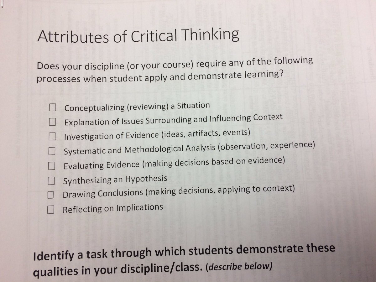 kstatetlc's tweet photo. "Designing Rubrics to Assess Critical Thinking" by Dr. Burrack from the office of assessment #KState #KStateTLC https://t.co/n8oe45BdMu