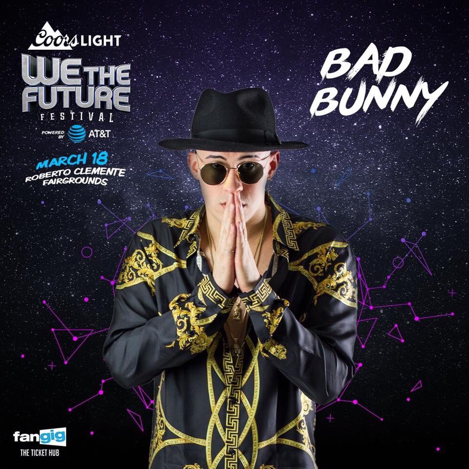 edmactive's tweet photo. El conejo malo del "trap" llega a la ciudad del Futuro, @BadBunnyPR . #CLWeTheFuture Festival 🚀 Adquiere tu boleto en Fangig. https://t.co/hMV1ADfoBc