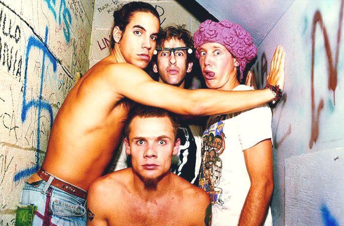 timelessbae's tweet image. The Red Hot Chili Peppers photographed in their first year as a band, 1983