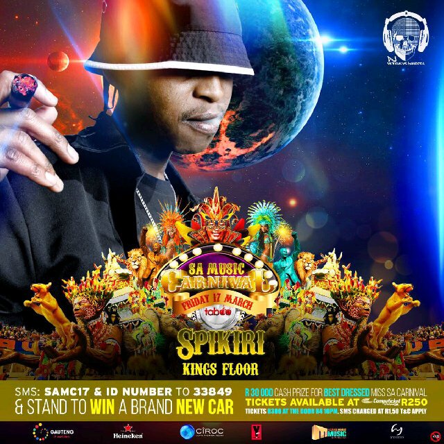 DjKwaitoNation's tweet photo. @SpikiriKingDon  @TheRealSpikiri • @djmahoota &amp; @Yfm Presents #SAmusicCarnival2017 • #DATE: 17th March 2017 https://t.co/SLmUOhOALo