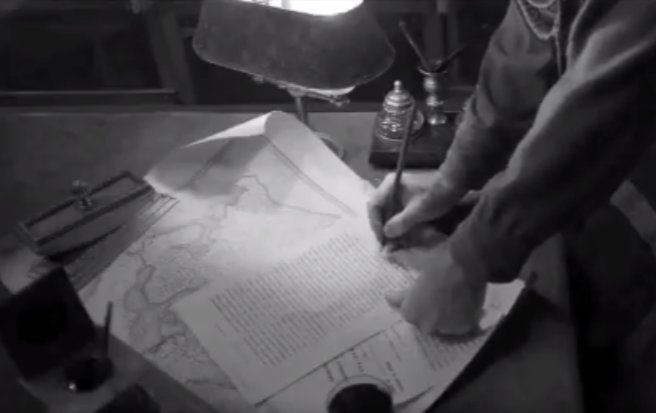 Historic photo of <a href="/NicholasII_1917/">Nicholas Romanov</a> signing The Highest Manifesto. Nothing to add... #abdication #1917LIVE