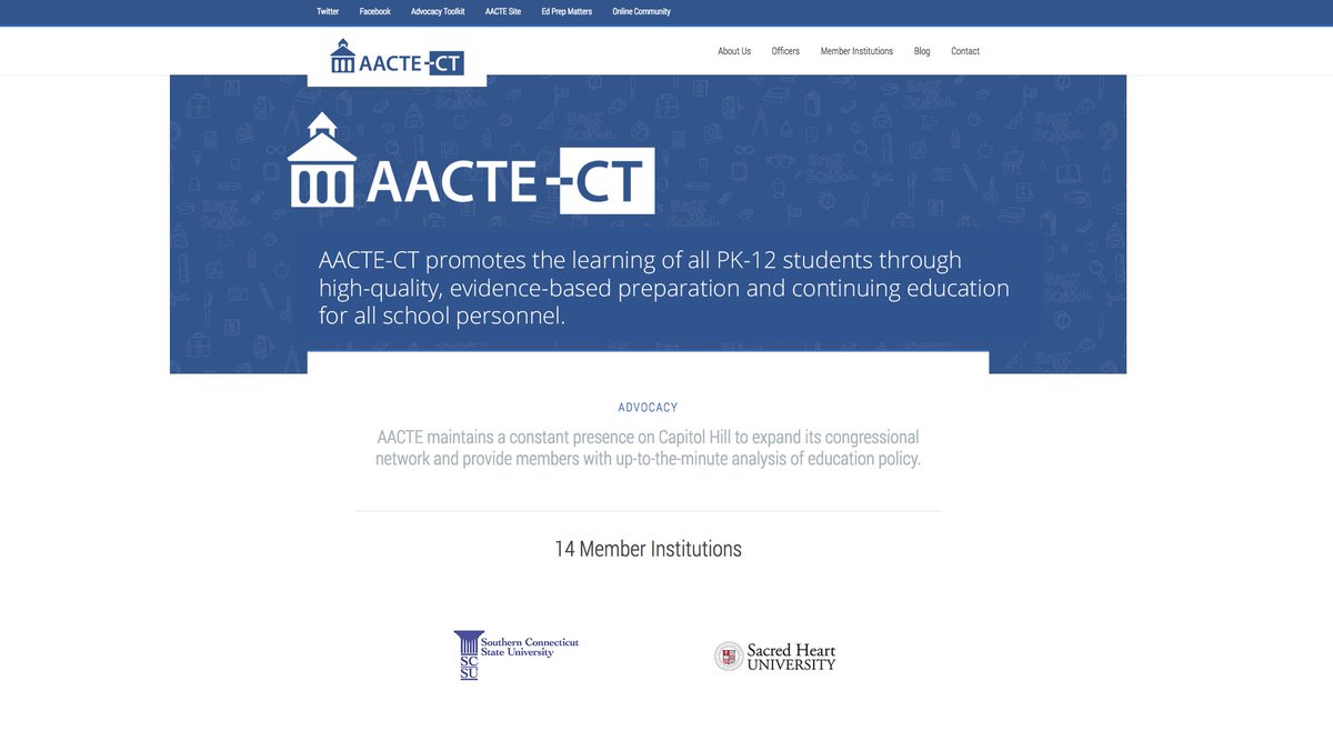 AACTE_CT's tweet photo. Have you seen our new website? Visit https://t.co/ZFZFmzNWIp today! We will share all updates and  news on our blog #education #connecticut https://t.co/OduowuGm51