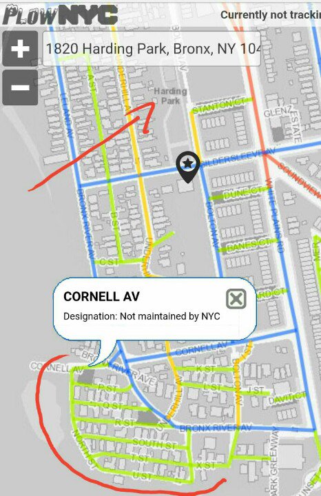 hardingpark's tweet image. Pt 2 @NYCmayor #same small working-class neighborhood, same taxes,one part gets city plow, one section doesnot. #urbanplanning #HardingPark
