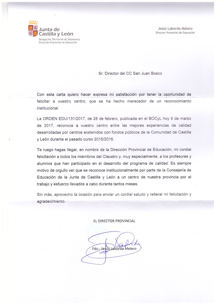 Carta Formal Para Un Director De Secundaria Carta A Un Director De Colegio