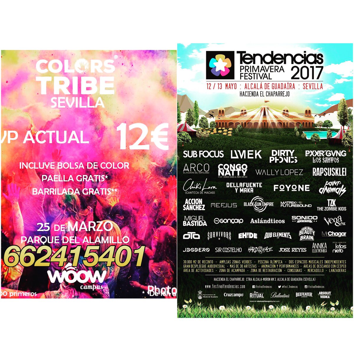 RebelBingo10's tweet photo. 🎉FESTIVAL OF COLORS🎉
25 marzo: 12€ 

☀️FESTIVAL TENDENCIAS☀️
12/13 Mayo: 20€ + G.G

Avísame si quieres que te reserve alguna😊

📞662415401📞😄🙌 https://t.co/FXekzupzPv