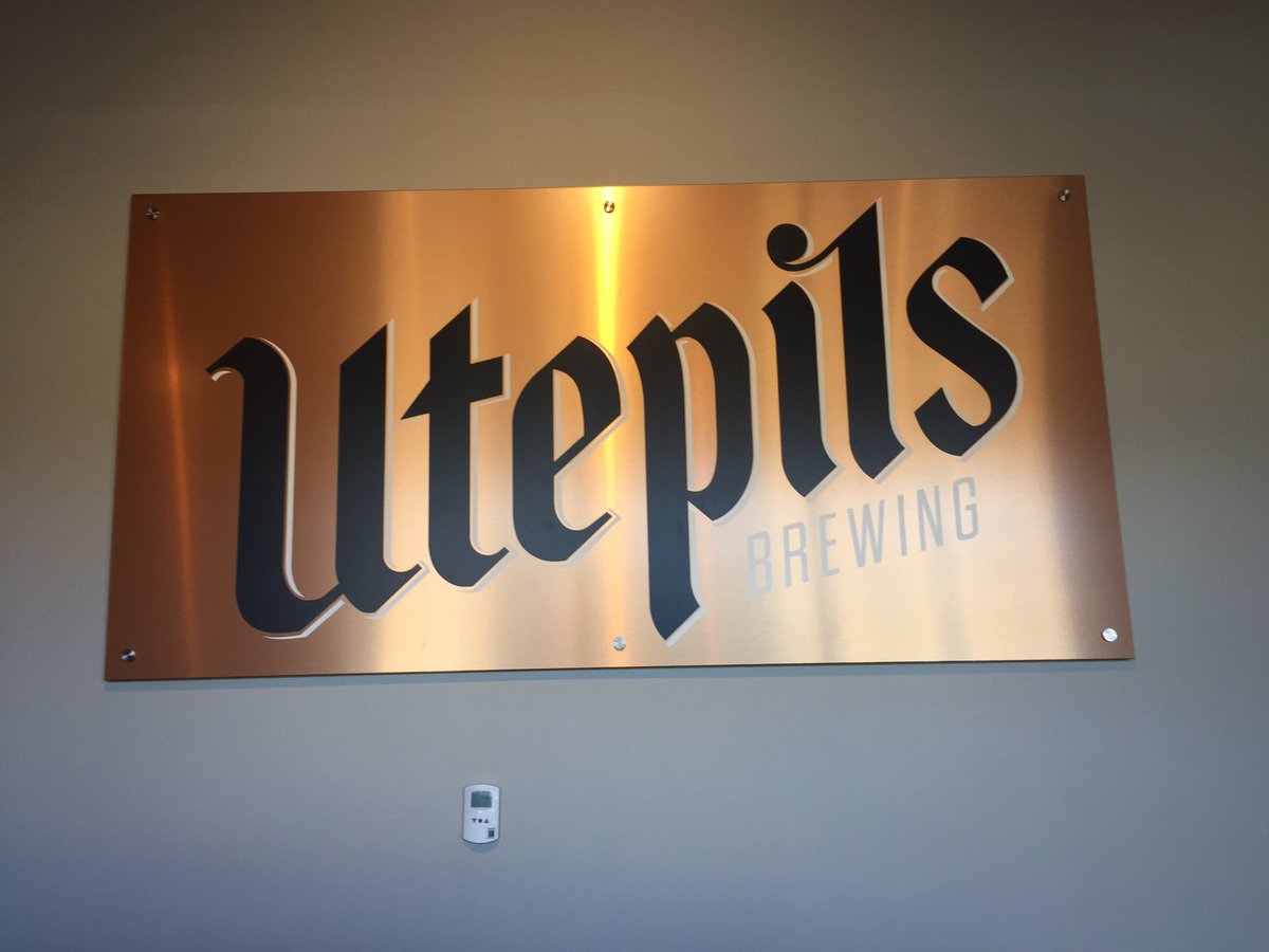 rossdybvig's tweet photo. The long awaited beer at  @UtepilsBrewing!  Great beer, gorgeous taproom, &amp; Norwegian name...what more could you ask for?  #LocalBeerIsBest https://t.co/ZpnZZBd0OC