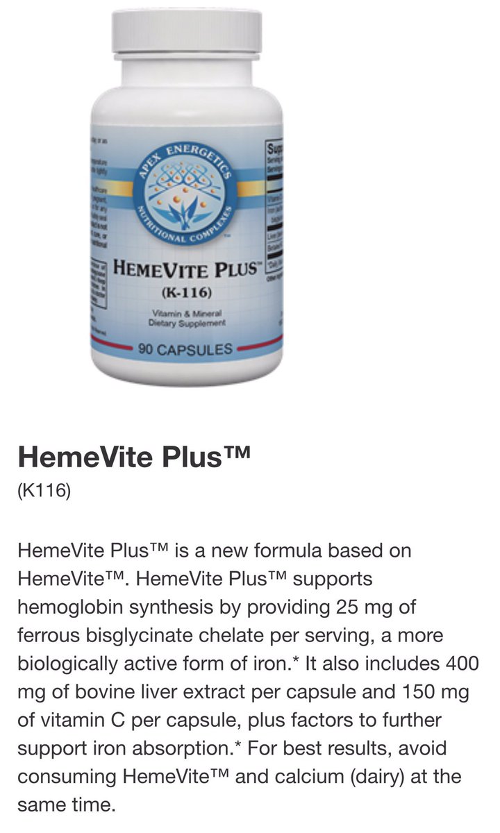 Apex Energetics HemeVite Plus K-116 at pickvitamin.com with free shipping .