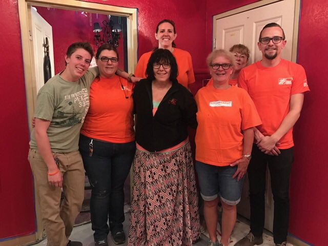 KayMelton17's tweet photo. Such an incredible day with the amazing crew from 3313 helping make this loft rehabilitation friendly. One of most amazing things we do. https://t.co/EEPAPiF9Lb