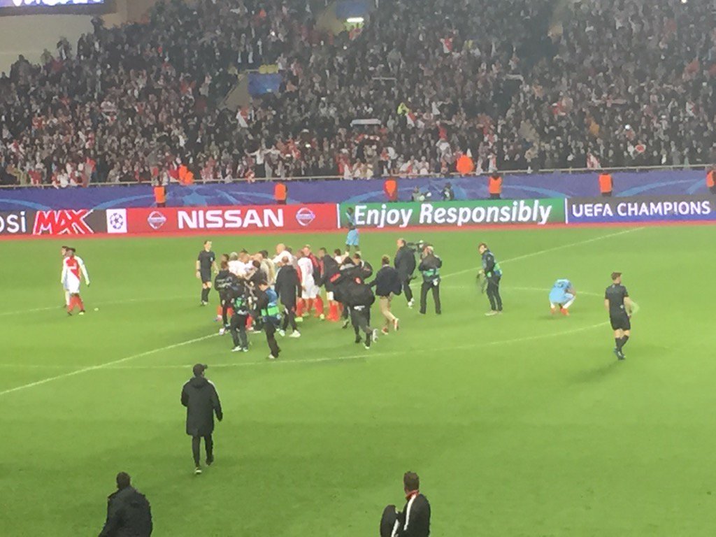 henrywinter's tweet image. Monaco deservedly through, City out.