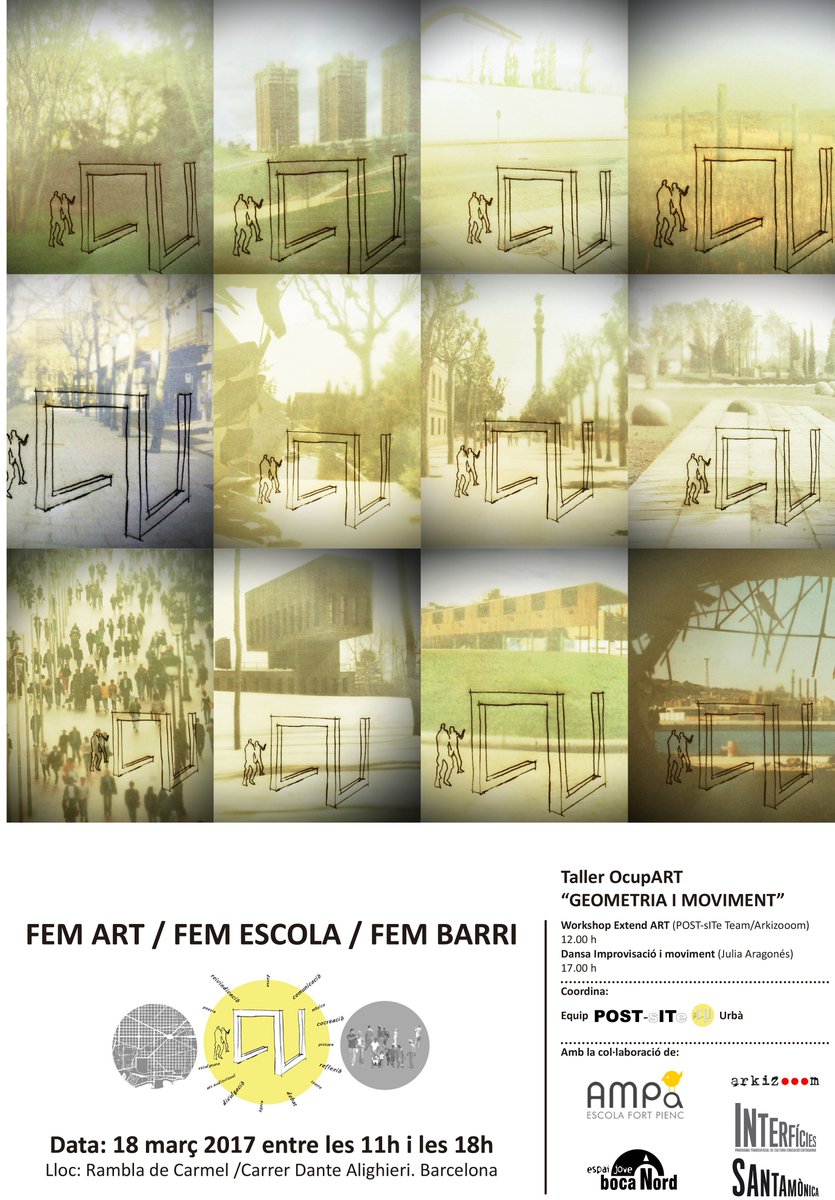 POST_sITe_urba's tweet photo. OcupART POST-sITe “GEOMETRIA I MOVIMENT” és una intervenció a l'espai public amb l'objectiu de relacionar ART, EDUCACIÓ I CARRER #art #educa https://t.co/9Da4LpYYlm