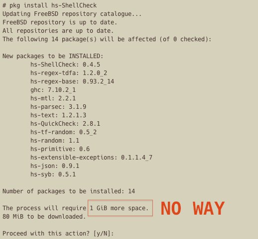 p4tpr0's tweet image. Quand tu envisages d'installer un débugger de script shell, et que finalement… non. #shellcheck github.com/koalaman/shell…