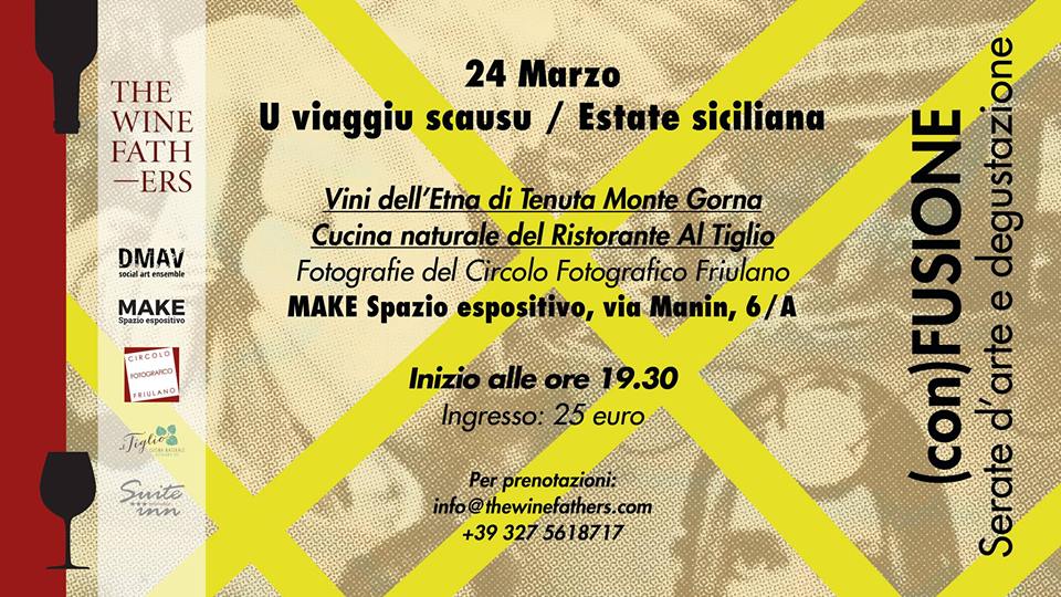 1st event, 24 March, #udine, dedicated to #Sicilia: pictures, natural cuisine and wines from <a href="/MonteGorna/">Tenuta Monte Gorna</a> goo.gl/10a72M #conFUSIONE