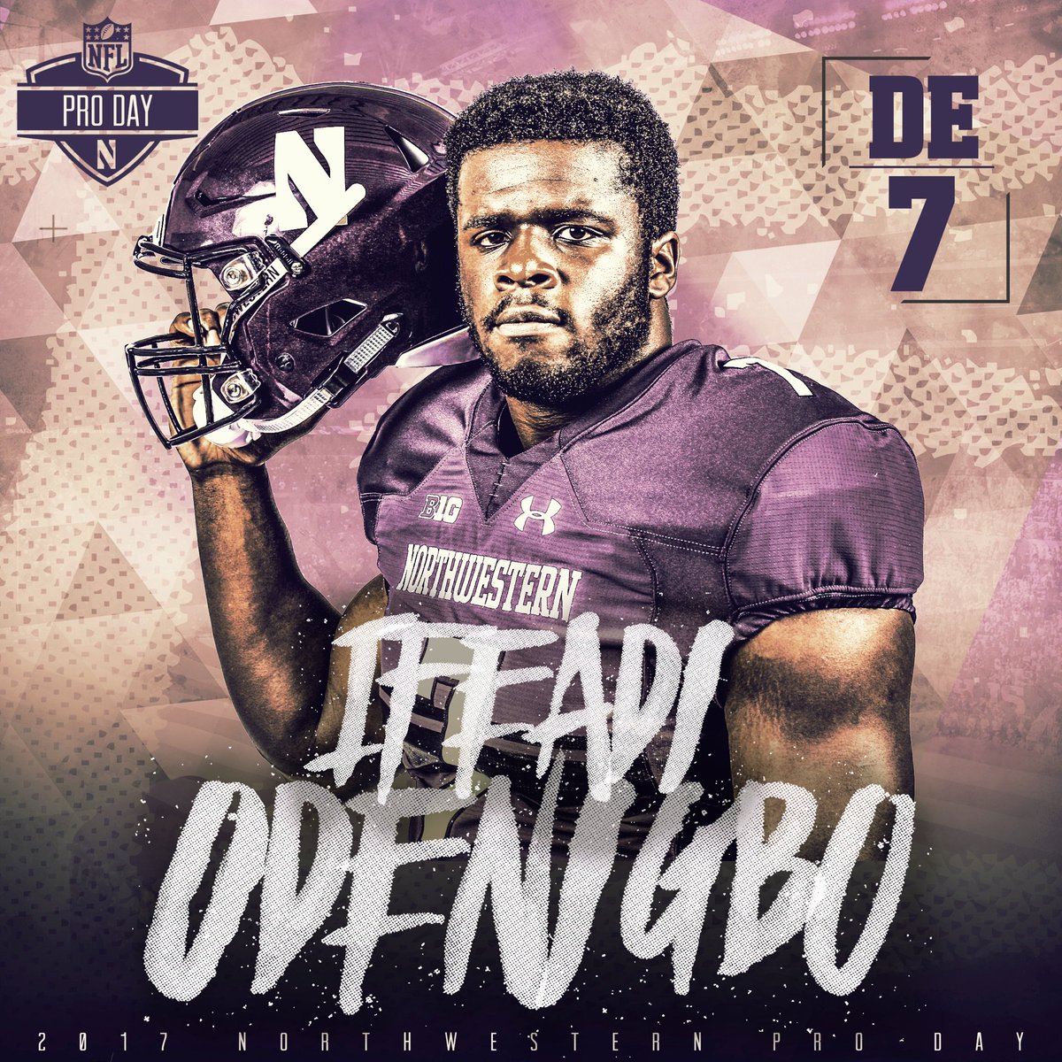 NUFBFamily's tweet image. .@IfeadiOdenigbo put his versatility on display at the #B1GCats #ProDay.