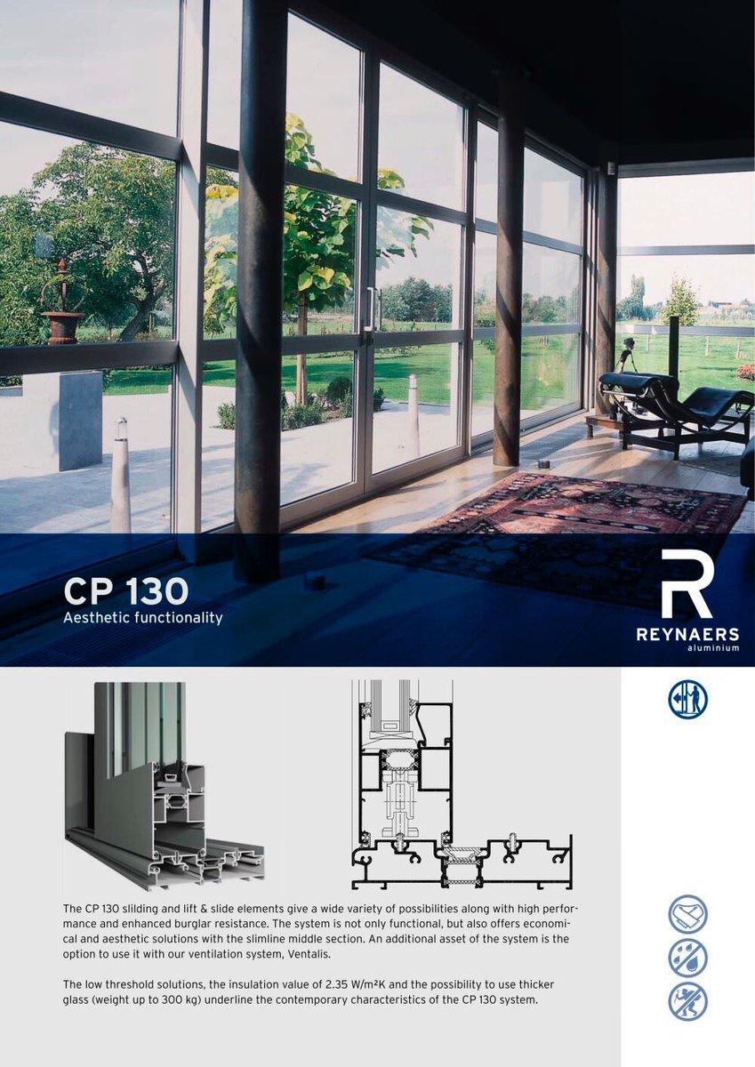 foldandslide's tweet photo. The pinnacle of Belgian engineering can be seen in the @ReynaersLimited #CP130LS and #CP155LS lift and slide doors https://t.co/pA9A5vOIEP