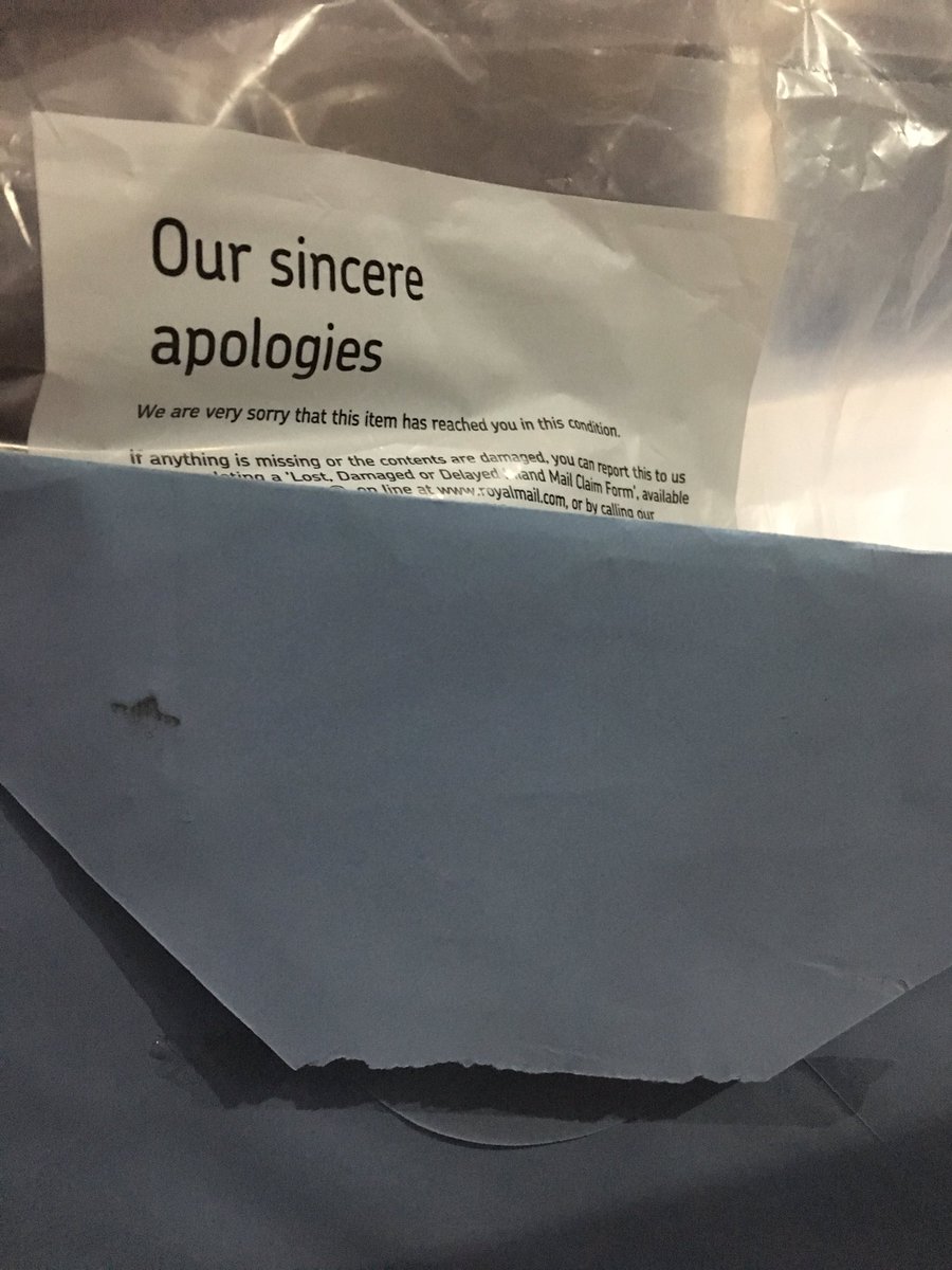 Received a birthday card today from my Nan, it came in this weird Royal Mail cover, mainly as someone had opened it looking for money!