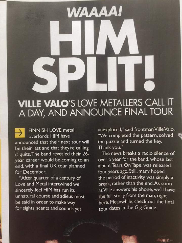 This week's Kerrang's scans #HIM <a href="/TheHeartagram/">Heartagram Fan’s</a> <a href="/Team_Heartagram/">Team Heartagram</a> 
Thanks to lovely UK Street Team